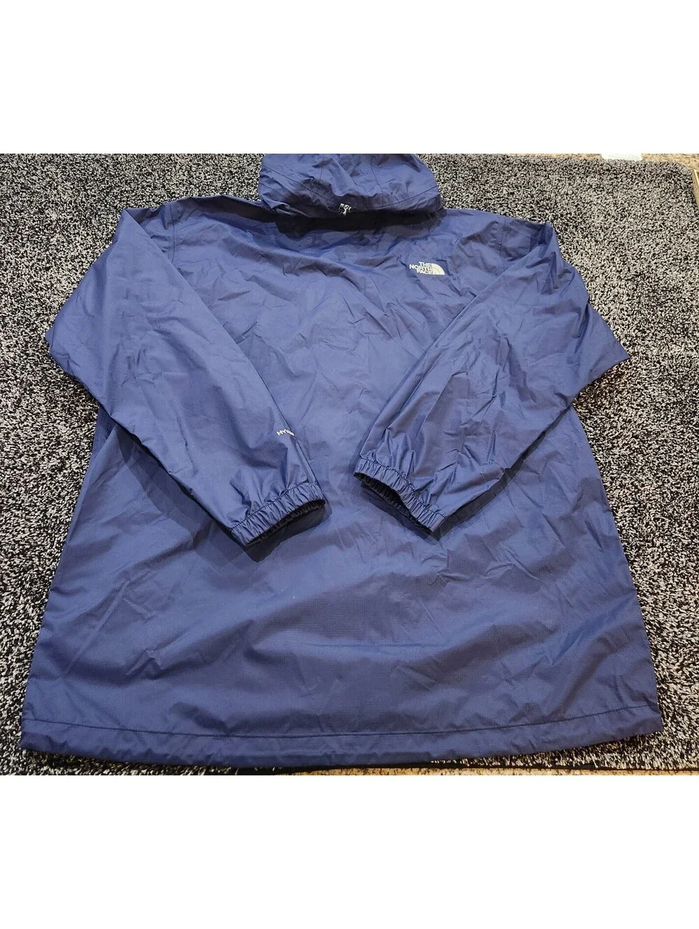 The North Face HyVent 2.5L Jacket Mens XL Navy Blue Hooded Rain Windbreaker Coat